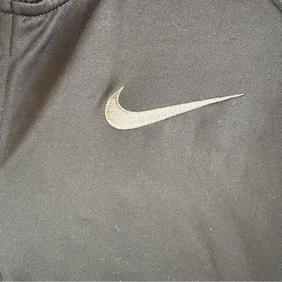 Nike Men's Black Zip-up Hoodie Jacket Dri-Fit Gray Logo Size Large - Picture 4 of 11